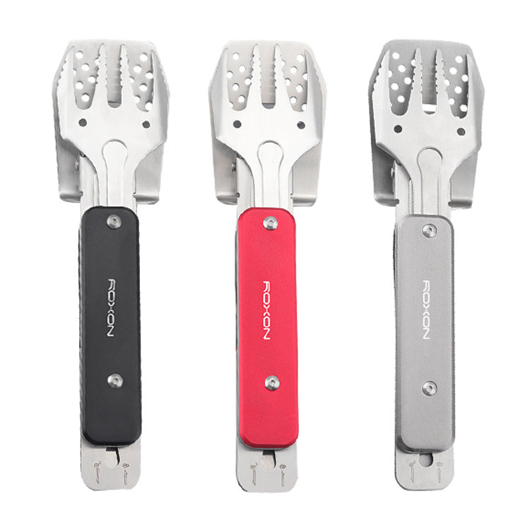 Camping barbecue grill shovel clip