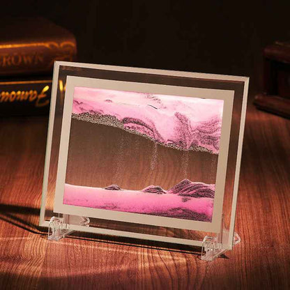 Landscape Quicksand Painting Glass Craft Printing Ornaments
