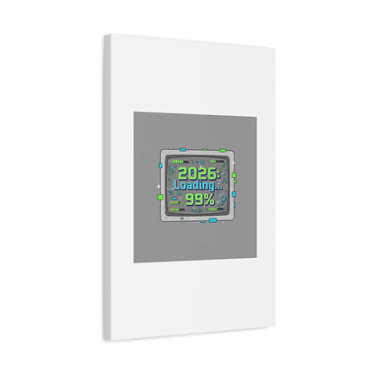 2026 Loading 99% Canvas | NYE countdown, retro system interface