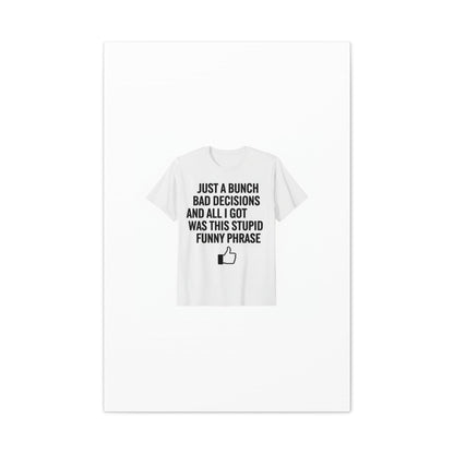 self-deprecating quote Canvas | sarcastic introvert wall art, anxiety humor