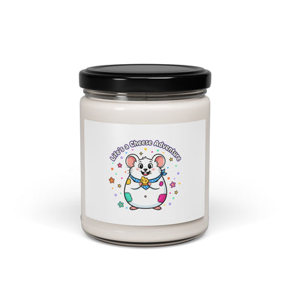Cute Cheese Mouse Candle | Scented Soy Candle, Rodent-Core, Quirky Animal