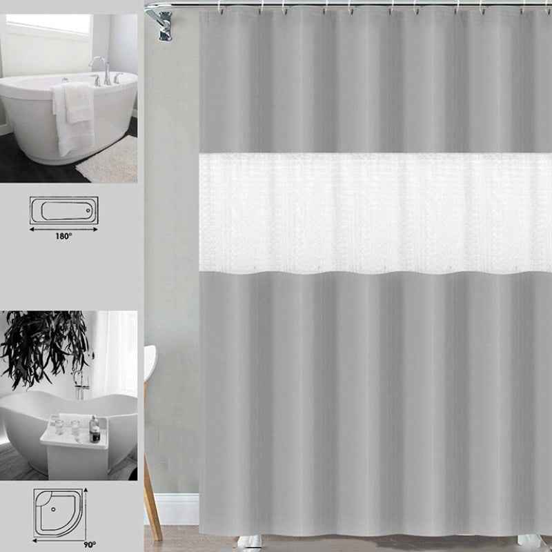 Pure color thick stitching shower curtain