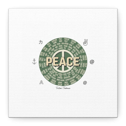 Peace doodle canvas | hand drawn sketch aesthetic, handwritten message