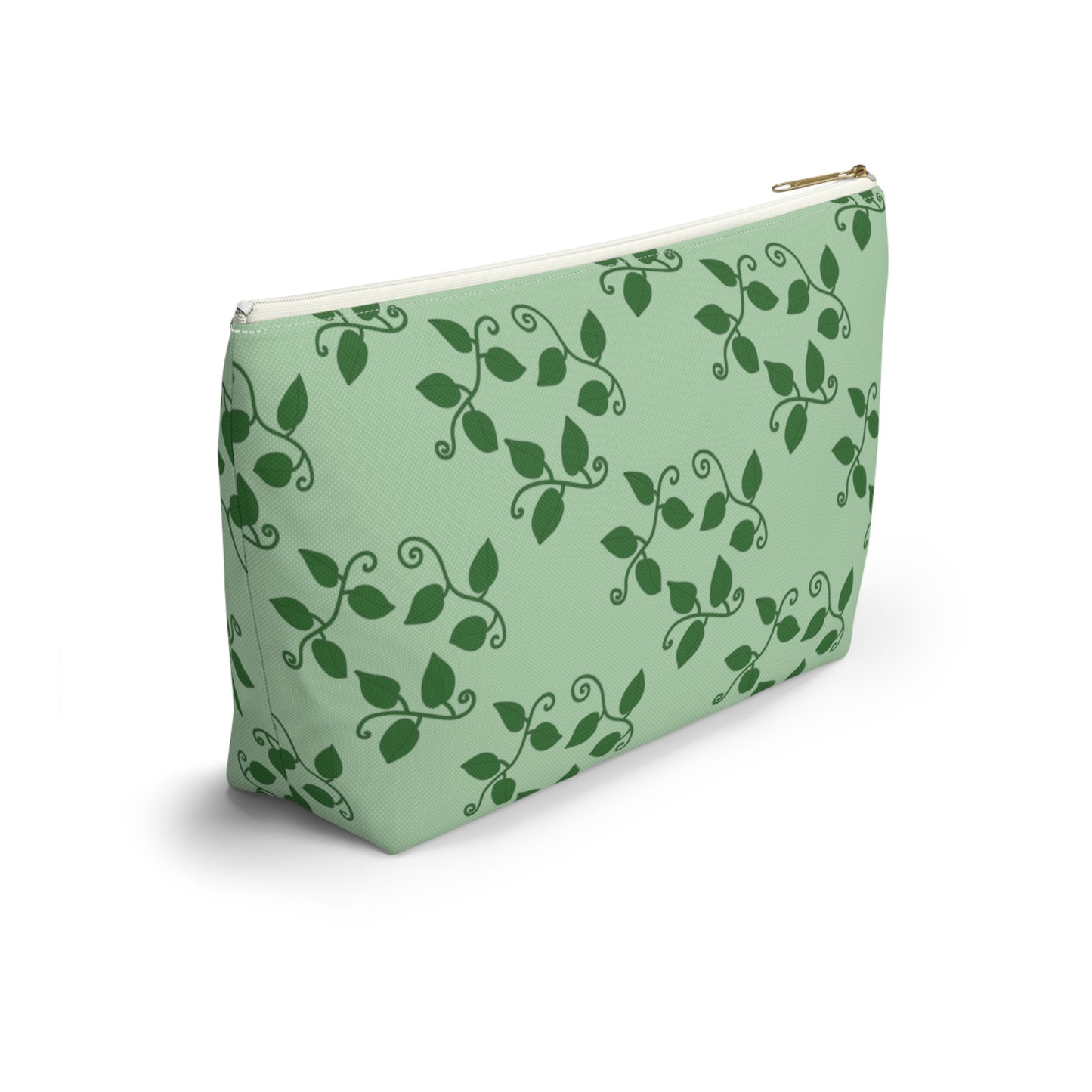 Pothos Pattern Accessory Pouch – Makeup Bag With T-Bottom