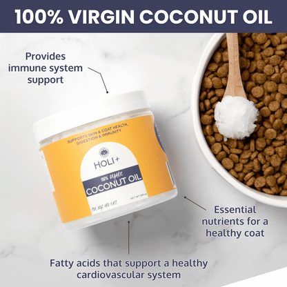 100% Organic Virgin Coconut Oil for Dogs & Cats – 16oz