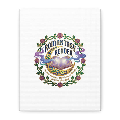 Romantasy Reader Canvas Print | enchanted bookish celestial gothic
