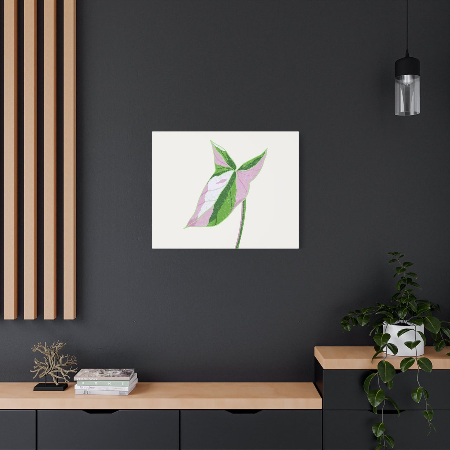 Syngonium Tricolor Canvas Print – Botanical Wall Art