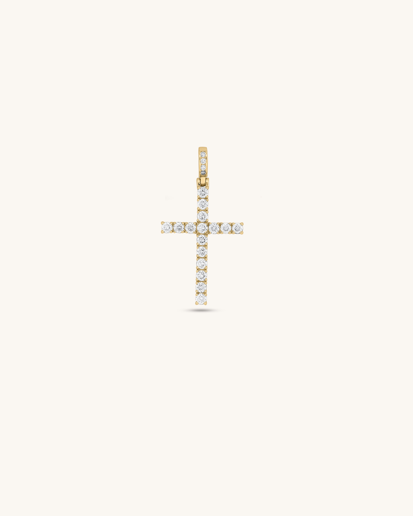 Moissanite Tennis Cross Pendant