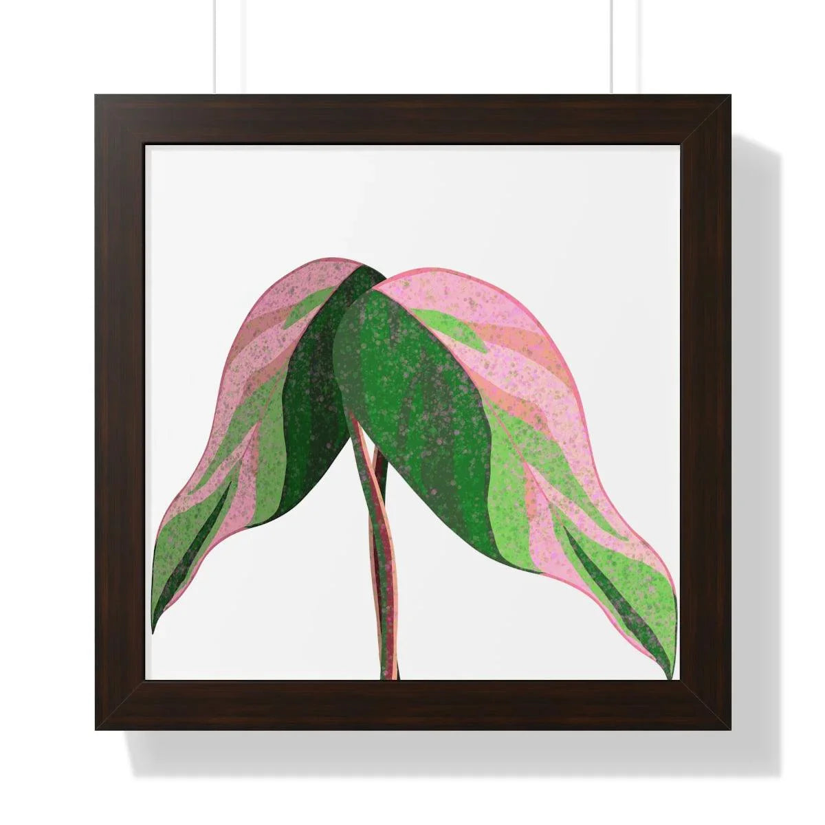 Pink Princess Philodendron Framed Print – Botanical Wall Art
