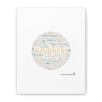 Kindness Word Cloud Canvas | Fresh Start Minimalist Wall Art