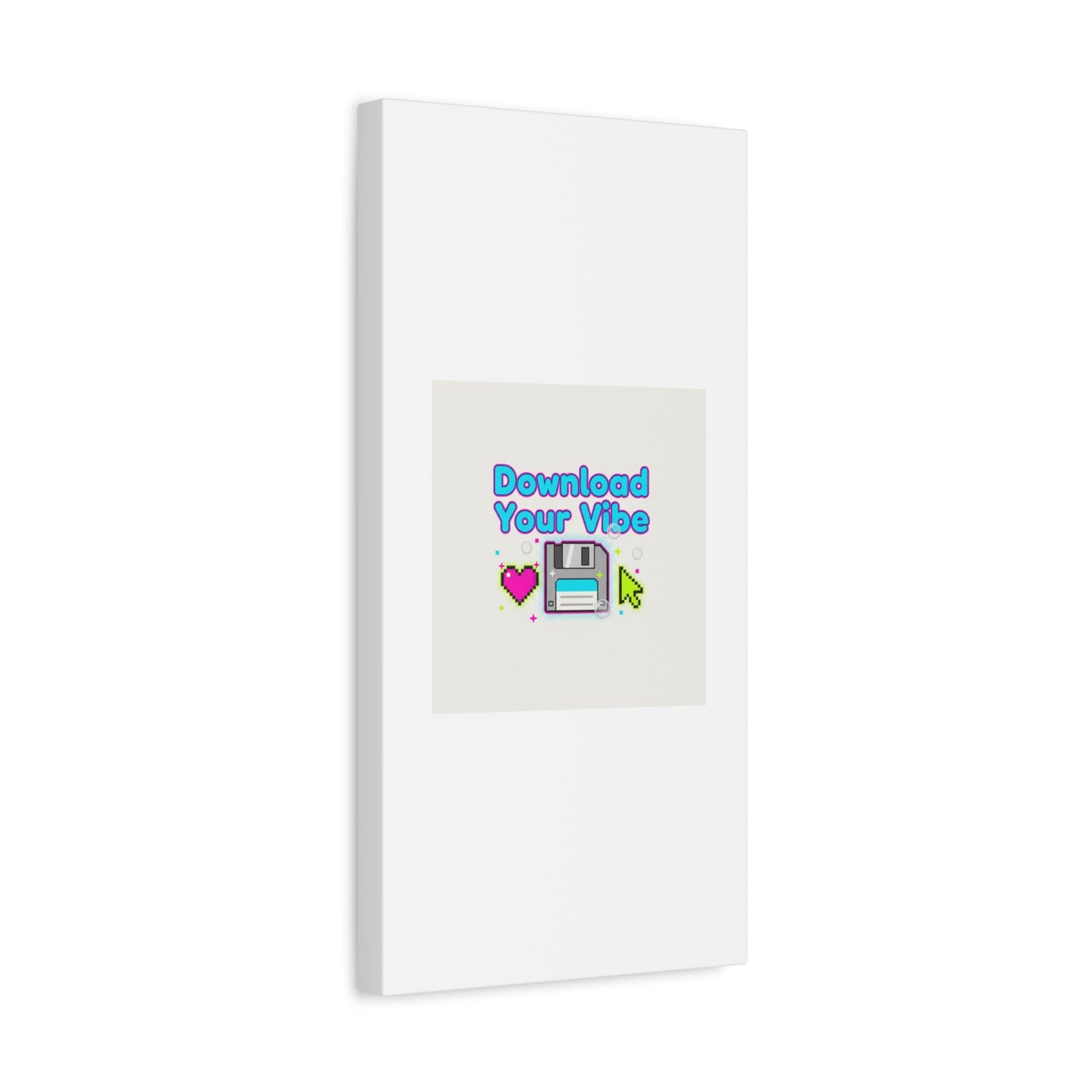 Download Your Vibe Canvas | Y2K Retro Tech, Pixel Floppy Disk Poster