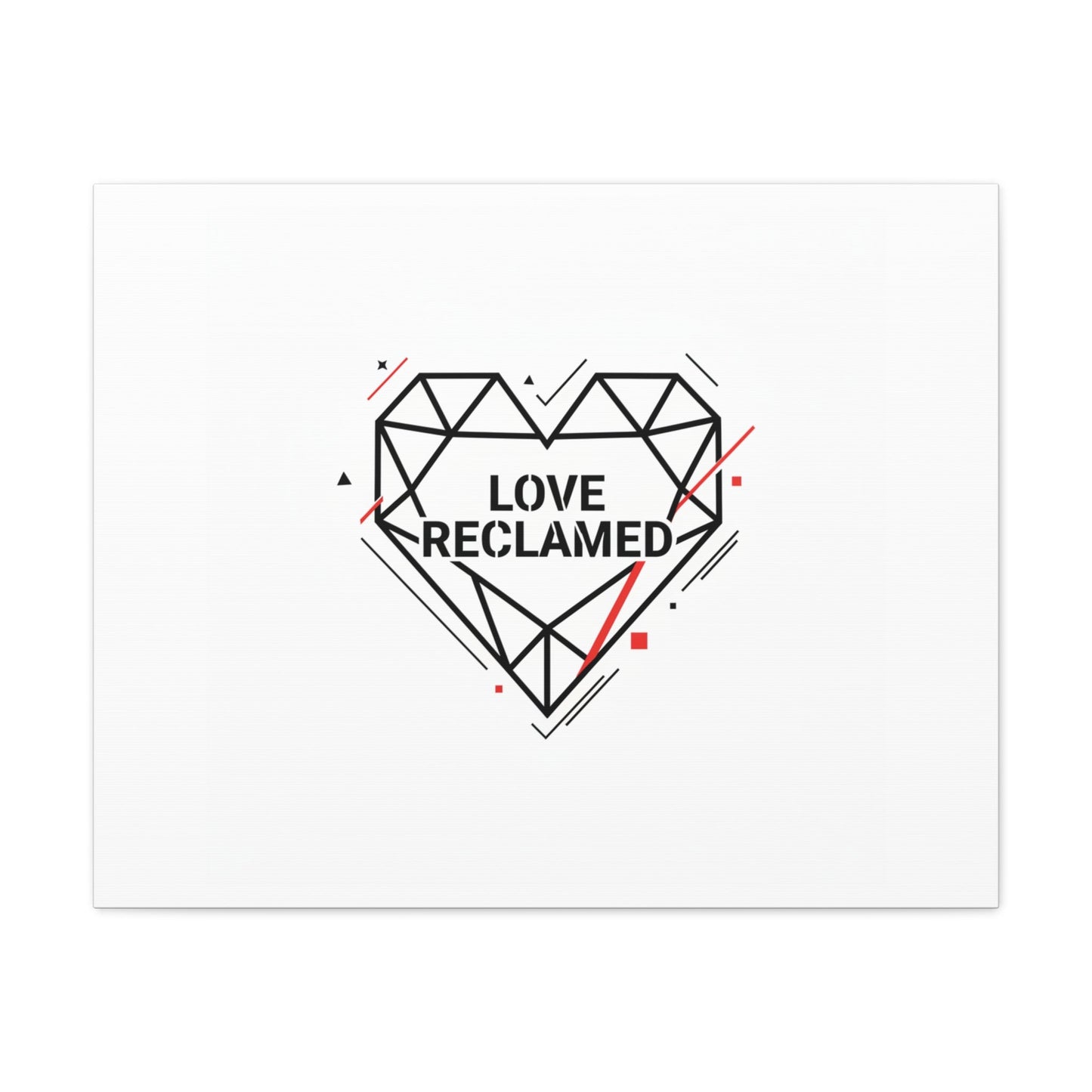 Love Reclaimed Canvas | modern heart design, minimalist love icon