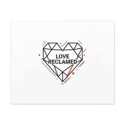 Love Reclaimed Canvas | modern heart design, minimalist love icon