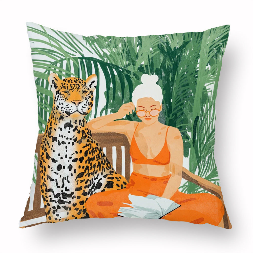 Home Fashion Simple Personality Printed Pillowcase