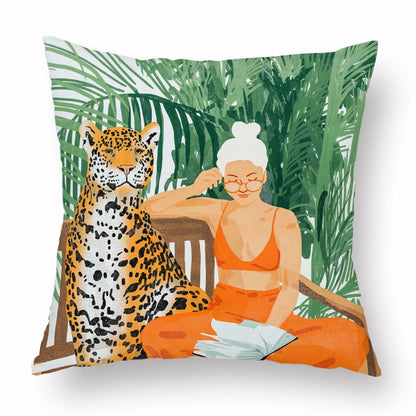 Home Fashion Simple Personality Printed Pillowcase