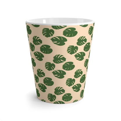 Monstera Pattern Ceramic Mug 12 oz