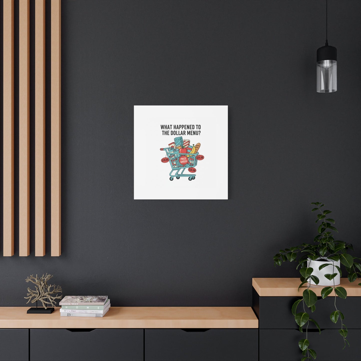What Happened to the Dollar Menu? Canvas | Grocery Prices Meme, Price Shock Wall Art