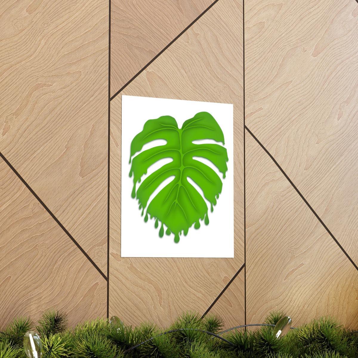 Melting Monstera Botanical Print – Unframed Wall Art