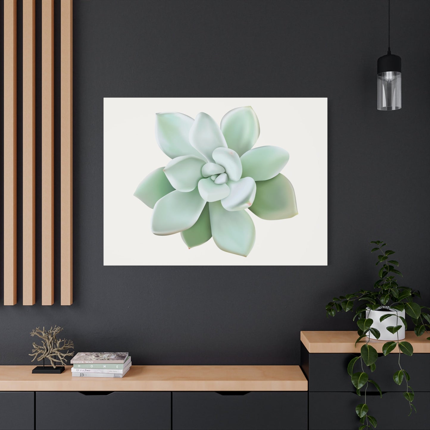 Pachyveria Haagei Succulent Canvas Print – Botanical Wall Art