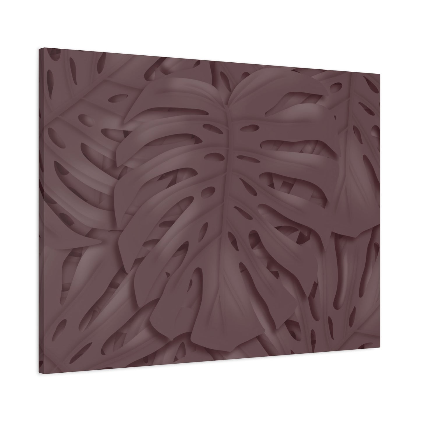 Merlot Monstera Canvas Print – Botanical Wall Art
