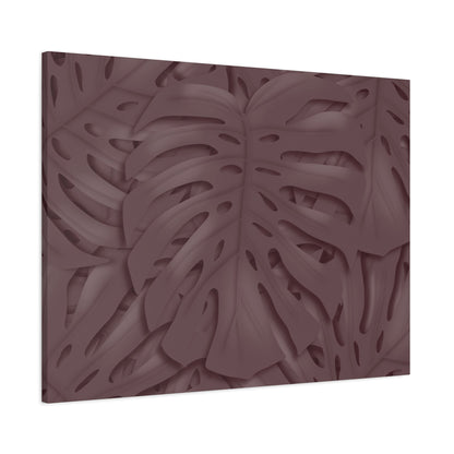 Merlot Monstera Canvas Print – Botanical Wall Art