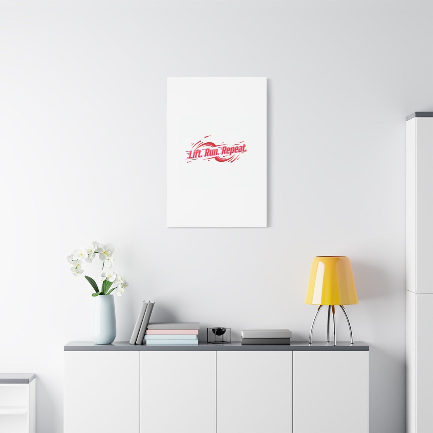Lift Run Repeat Canvas | Fitness Wall Art, Gym Motivation