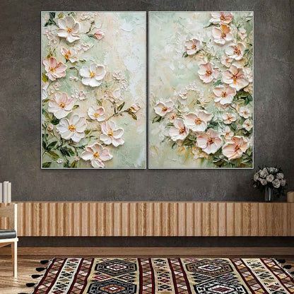 Handmade Oil Painting Canvas Wall Art Decoration 3D Texture Flowers Modern Abstract For Home Room Decor Internet Celebrity Style Rolled Frameless Unstretched Painting