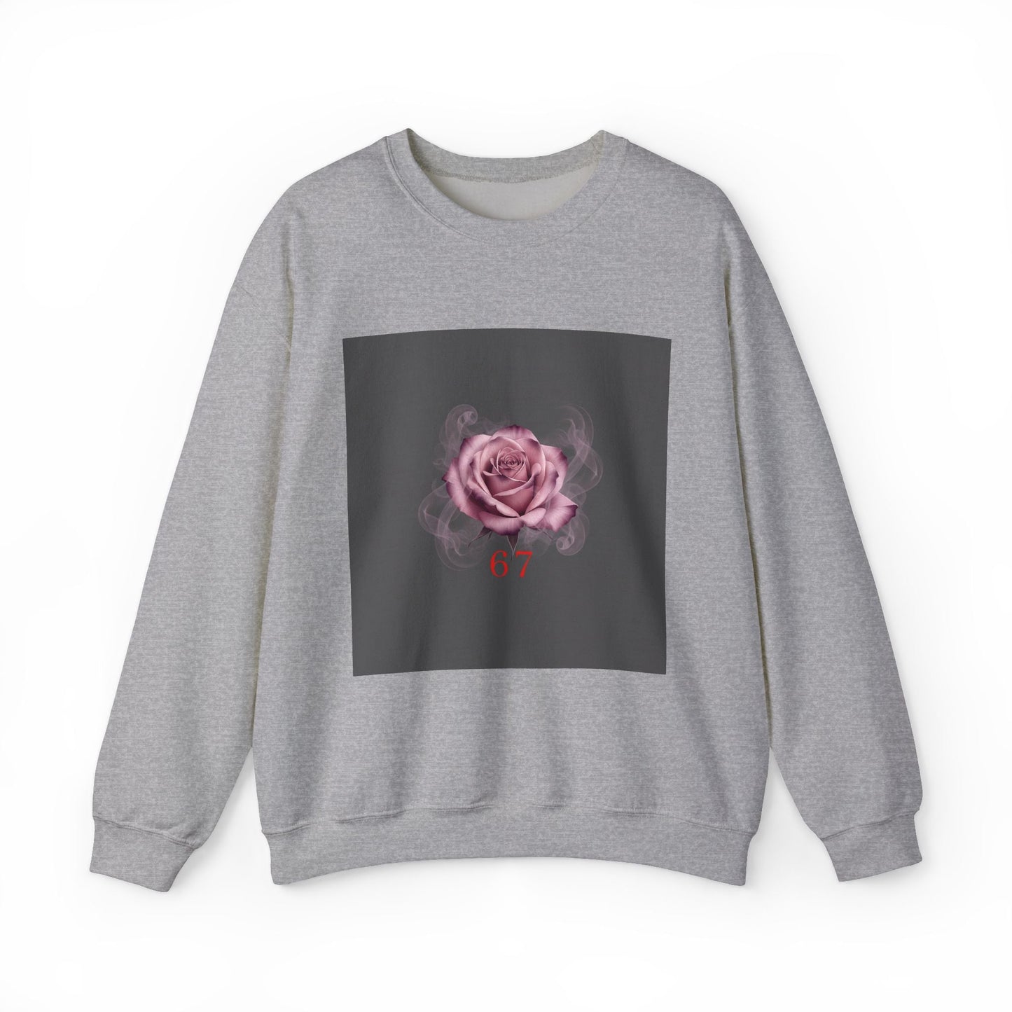 6 7 Valentine's Sweatshirt | Viral Gothic Rose Crewneck | 6 7 Meaning Dark Romance