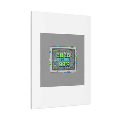2026 Loading 99% Canvas | NYE countdown, retro system interface