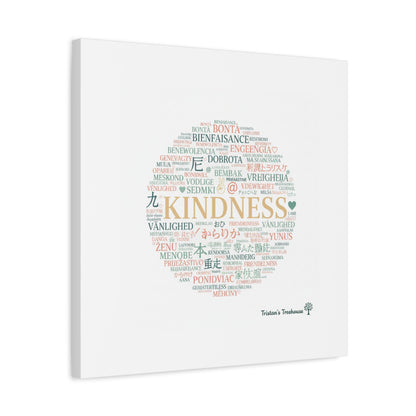 Kindness Word Cloud Canvas | Fresh Start Minimalist Wall Art