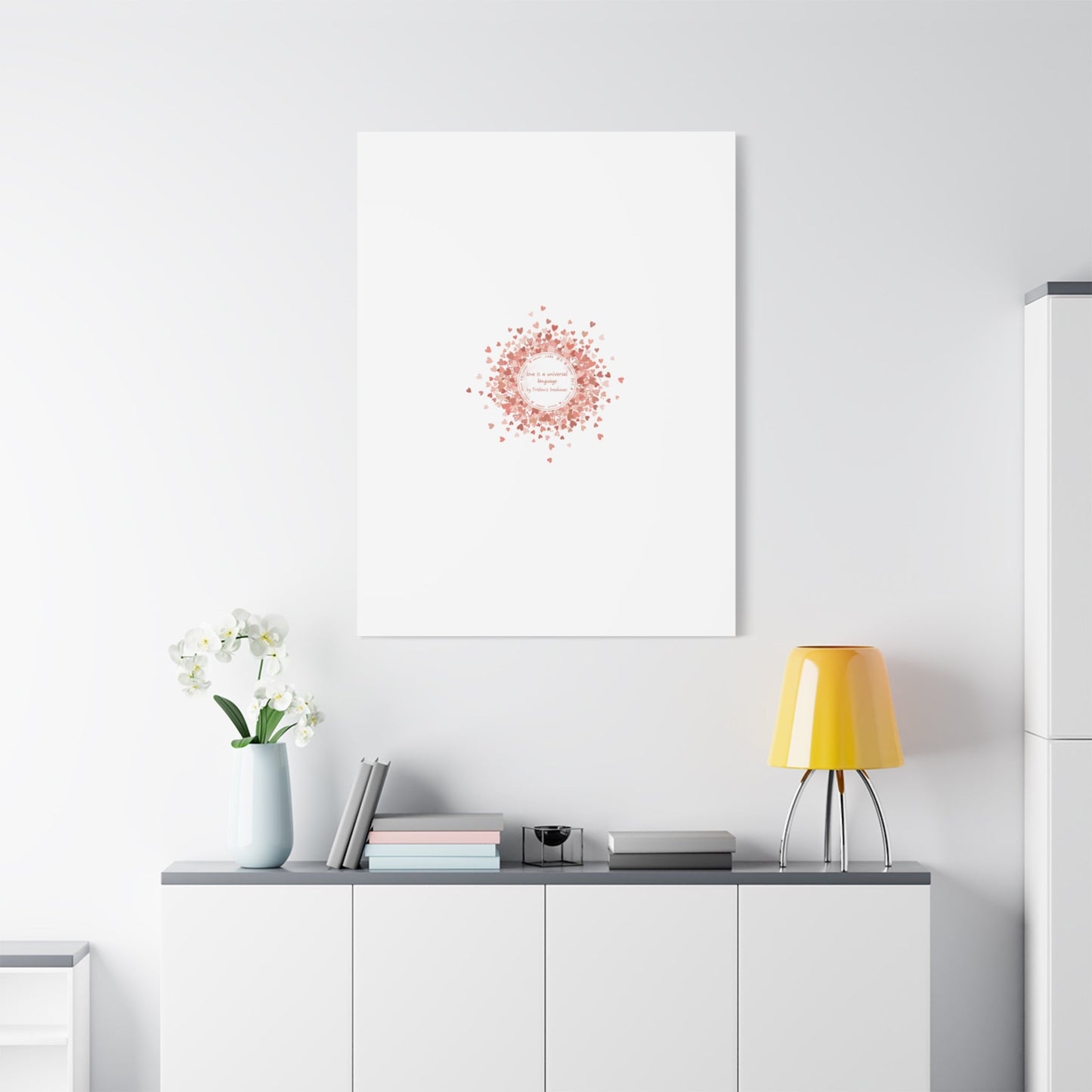 Tiny Heart Confetti Canvas | Matte Stretched Wall Art