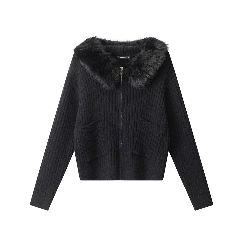 Slim Fit Hooded Knit Cardigan - Cozy Lightweight Women's Sweater