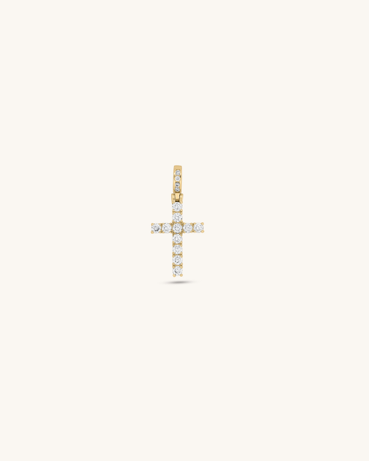 Moissanite Tennis Cross Pendant