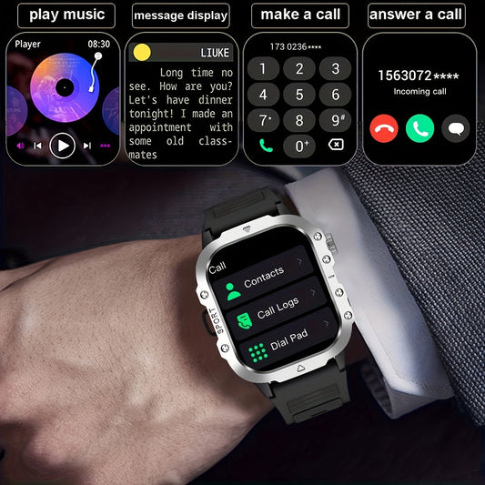 New Smart Watch with 2.01-inch Large Screen, LED Flashlight, Outdoor Sports Watch, Fitness Tracker Compatible with Android and iPhone, Halloween, Suitable for Men or Women, Versatile for Various Scenarios, Perfect Holiday Gif