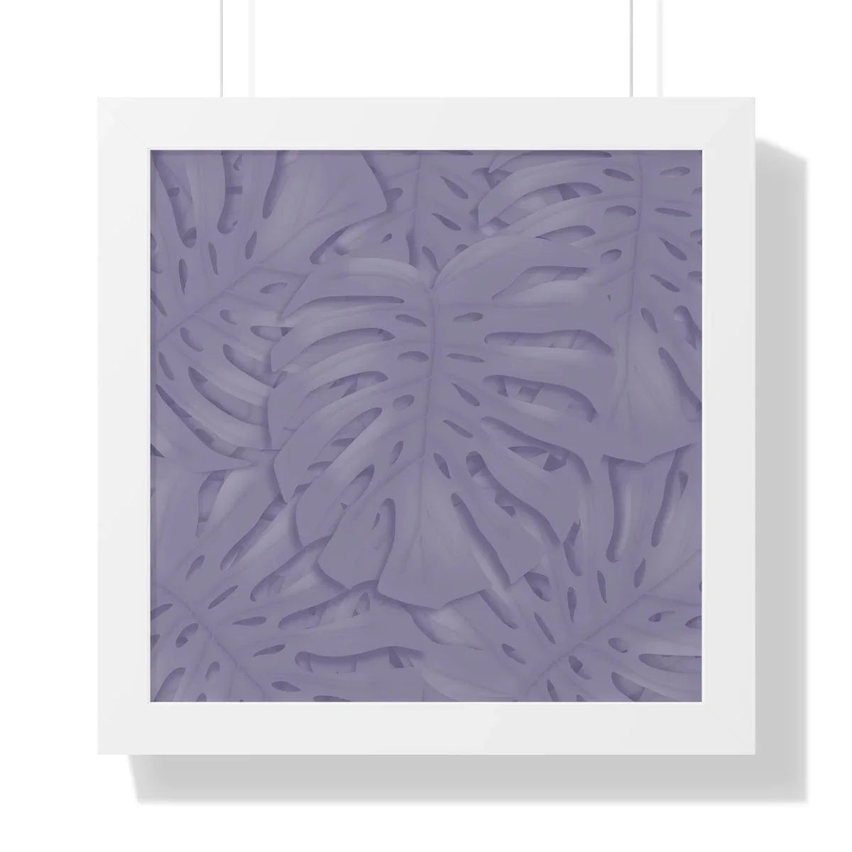 Violet Monstera Framed Print – Botanical Wall Art