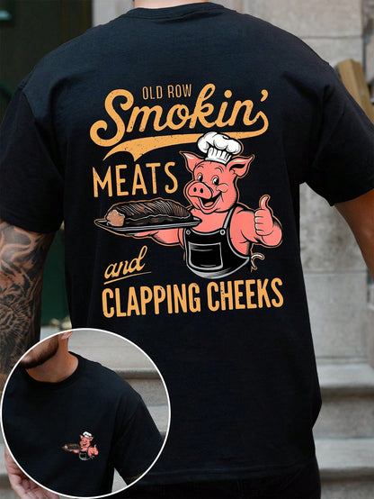 Y2k, Fun Pattern, Men's Summer Short-sleeved Cotton Comfortable and Breathable Casual Outdoor Street Crew Neck T-shirt, High-quality Fashion Brand, Surprise Gift for Family and Friends.