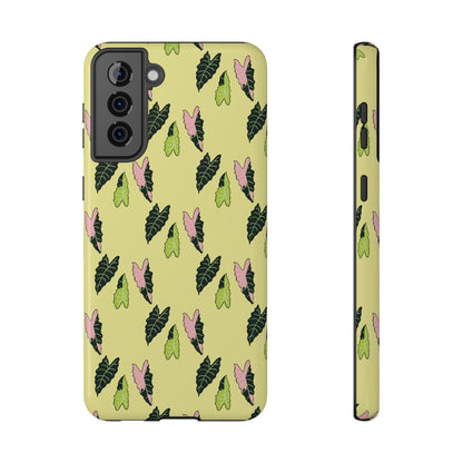 Alocasia Pattern Phone Case – Dual Layer Protective Cover