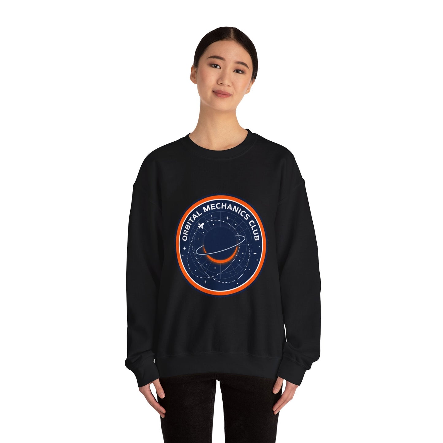 Orbital Mechanics Club Sweatshirt | mission patch, space science