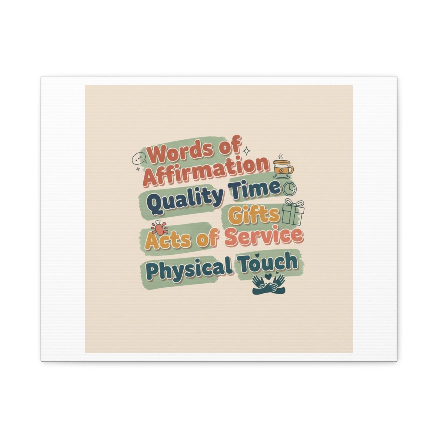Love Languages List Matte Canvas Wall Art | love language meme, relationship humor