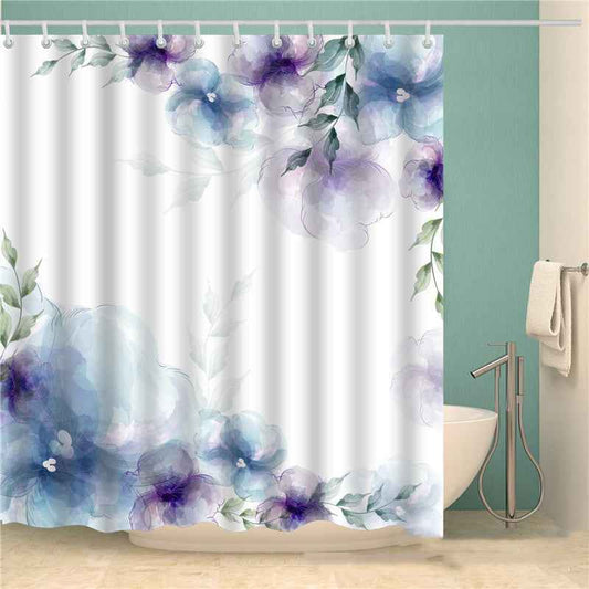 Nordic Fashionable Butterfly Shower Curtain Suit