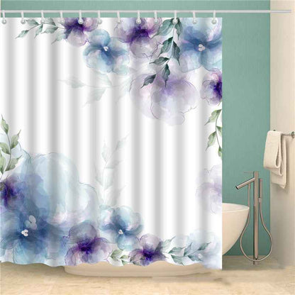 Nordic Fashionable Butterfly Shower Curtain Suit