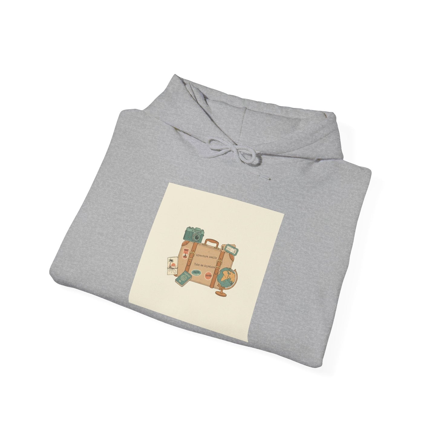 Vintage Postcard Travel Stamp Hoodie | retro travel, passport stamp