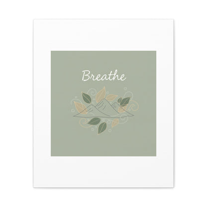 Breathe Mountain Line Canvas | Nature Symbols, Minimal Forest Wall Art