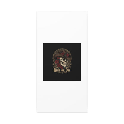 Ride or Die Skull Canvas | Western Skull Art, Gothic Americana