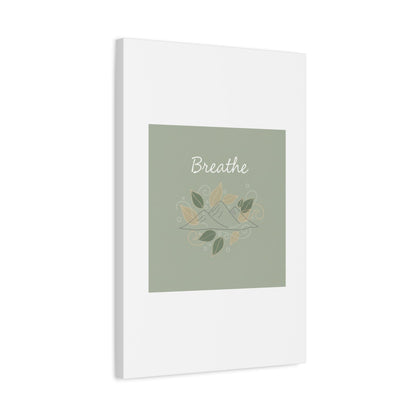 Breathe Mountain Line Canvas | Nature Symbols, Minimal Forest Wall Art