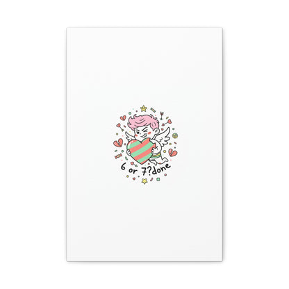 Weird Cupid heart illustration Canvas | Weird Valentine, quirky chaotic love