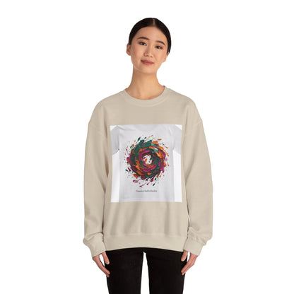 Painterly Abstract Floral Swirl Sweatshirt | artsy brushstroke apparel