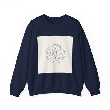 Hand-Drawn Doodle Circle Sweatshirt | line drawing, sketch pattern