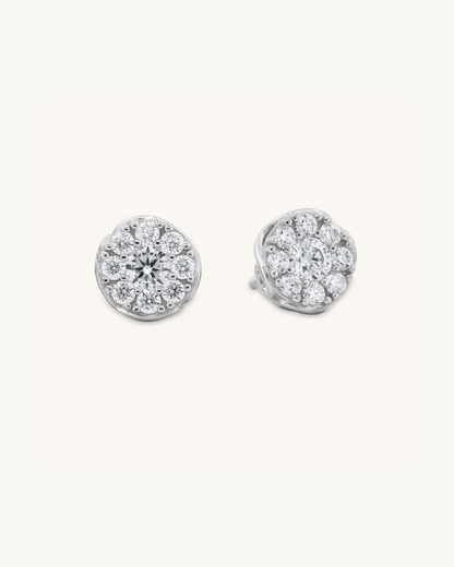 Floral Moissanite Studs