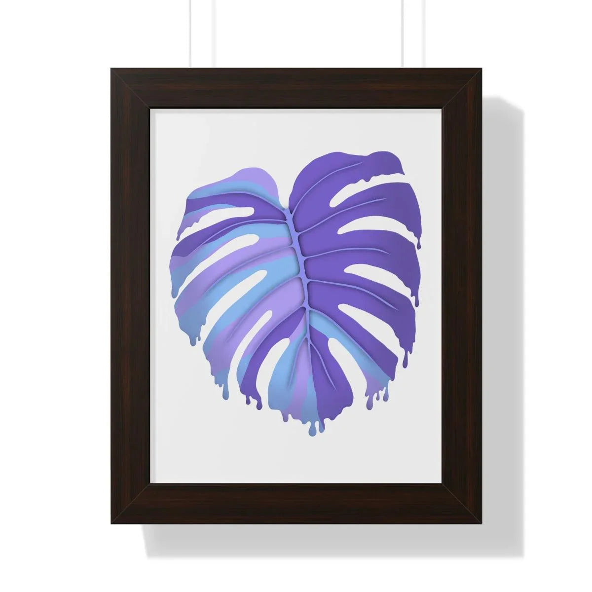 Purple Melting Monstera Framed Print – Botanical Wall Art